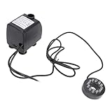 SM-068 Springbrunnen-Set, 15 W, Tauchpumpe, 1000 L/h, Tauchbrunnenpumpe mit 12 LED-Leuchten, IP68, für Wasserspiele, Außenteiche, Aquarien (EU-Stecker 220-240 V)