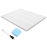 SUPVOX Doppelseitiges Whiteboard – Trocken Abwischbare Schreibtafel mit Notenlinien Rahmlose Tragbare Schultafel für Lehrer und Schüler Inklusive Whiteboard Marker und Schwamm