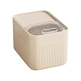 Reisvorratsbehälter, feuchtigkeitsfrei, ABS, großer Kapazität luftdichter Organisator mit Messbecher, Trockenfutterspeicherbox, platzfreundlich, für Reis, Müsli, Mehl, Snacks und Getreide