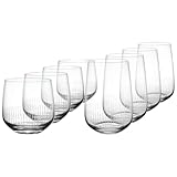 Villeroy & Boch Afina Trinkgläser-Set 8-teilig, Wassergläser (200 ml) und Longdrinkgläser (300 ml) für 4 Personen, Gläser für Wasser Saft und Cocktails, Spülmaschinenfest, Kristallglas
