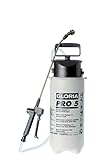 GLORIA Pro 5 Drucksprüher 5 L | Industriesprüher für Bauchemie, Grundierung & Tapetenlöser | Ölfest mit FKM-Dichtungen, robuste Profi-Qualität