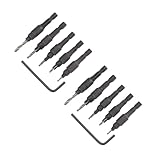 Gadpiparty 2 Sätze Lochsäge Bit Hartmetall Ratsche Nuss Holzbohrer Set Sechskantschaft Bohrer Fliesenbohrer Lochbohrer-stanzwerkzeuge Zimmerei-lochöffner Hochgeschwindigkeitsstahl 6 Stück * 2