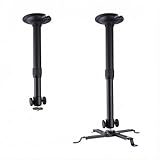 DAWASAPAT Projektor Deckenhalterung - Universal 2 in 1 Halterung mit Verlängerungsstange, 20.0 cm-40.0 cm Höhenverstellbare Halterung für Projektoren