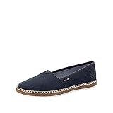 Rieker Damen Flats M2278, Frauen Espadrilles,Slip-ons,Schlupfschuhe,schluepfschuhe,geflochten,Bast-Optik,Halbschuhe,umflochten,blau (14),39 EU / 6 UK