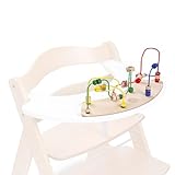 Hauck Motorikschleife aus Holz Play Moving (FSC Zertifiziert) - Kombinierbar mit Play Tray für Alpha+ und Beta+ Holzhochstuhl, Fördert Auge-Hand-Koordination (Water Animals)