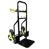 ANDIARBEIT® Malocher Klappbare Treppensteiger Sackkarre - 150kg Belastbarkeit, 6 Sternräder für leichten Transport, Gummiüberzogene Griffe - Ideal für Umzüge und Verladearbeiten