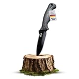 Jarlus Jagdmesser - Premium Outdoor Messer mit scharfer feststehender Klinge aus Edelstahl 11,5 cm - Survival Messer mit Messertasche