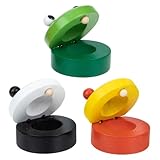 TOBBOMEY Holz Kastagnetten Satz Kinder Farbiges Pädagogisches Percussion Spielzeug Glatte Kanten Sensorische Entwicklung Geschenk Für Kleinkinder