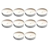 VINTORKY Kleine Teelichter zum Teewärmen Rauchfreie Kleiner Kerzen aus Paraffin mit Metallhalter Praktisch für Teehaus und Büro