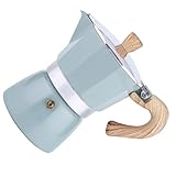 SHINEOFI Dicker Achteckiger Mokka Kaffeebereiter aus Langlebigem Material Europäische Kaffeekanne für 3 Personen Hellgrün Kaffeezubereiter für Zuhause Büro und Café