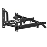 Luckyone Klimmzugstange Wandmontage, 3 Ösen für TRX & Boxsack 6 rutschfeste Griffe, extrem stabil, unzählige Pull Up Übungen, bis 200 kg
