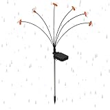 Jingyash Bee Firefly Lights Solar Outdoor,LED-Solar-Glühwürmchen-| Solar-Außenleuchten, wasserdicht, Simulation, Honig, Gartendekoration für Außenterrassen, Solarleuchten für Wohnkultur