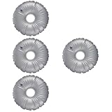 Kisangel 4 Stück Flaggenbasis Für Sonnenschirme Sonnenschirmgewichte Rotierende Wäscheleine Mit Wasser Befüllbarer Sockel Wassersackgewichte Für Flaggen Sandschirmanker Liege Abs PVC Silver