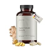 SANUTRA® Ingwer Kapseln – hochdosiert 15:1 Ingwer-Extrakt mit 5% Gingerolen, vegan, ohne Zusätze, rückstandskontrolliert, deutsche Herstellung, 180 Stück x 600 mg