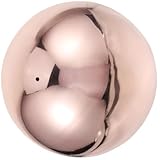 YARNOW Edelstahl Reflektorkugel 200mm Roségold Hohl Gartenkugel für Außenbereich und Gartendekoration
