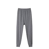 XINYUNZU Kinder Pyjama Hose Baumwolle Schlafhose Kuschelig Freizeithose Kuschelhose Jogginghose Warm Herbst Winter Gefütterte Hosen für Jungen und Mädchen Outlet Shop Sale Grau 11 Jahre