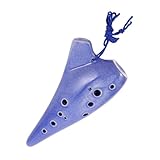 JOINPAYA Keramik-okarina Alto C Chinesisches Blasinstrument mit Aufbewahrungstasche für Schüler und Anfänger Vielseitig Einsetzbare Leicht Erlernbare Musikalische Okarina für Anfänger und