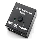 Video-Umschalter Bi-Richtung 4K Switcher 2 In 1 Out -kompatibel Splitter 1x2/2x1 Adapter out Konverter for PS4 TV Box mit hoher Auflösung