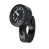 COJJ wasserdichte Universalmotorrad Lenkerhalter beobachten Motorrad Fahrrad Lenker Glow Uhr, Schwarz.