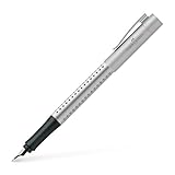 FABER-CASTELL 140906 - Füller Grip 2011, Feder F, Silber, 1 Stück