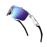 FEISEDY Kinder Jugendliche Sportbrille Polarisierte Jungen und Mädchen Alter von 7-10 Jahre Fahrradbrille mit TR90 Flexiblem Rahmen B2454