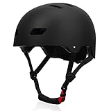Skaterhelm Kinder Jungen Fahrradhelm BMX Scooter Helm Größe M für Rollschuhe und Skateboard 55-57cm ab Jahre 12 13 14 15 16