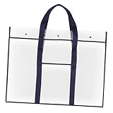 ULDIGI Wetterfeste Kunstportfolio Tasche aus PVC mit Ergonomischem Griff Große Kapazität für Poster Zeichentafeln und Pinsel Multifunktionale Aufbewahrungstasche für Künstlerbedarf