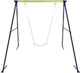 Dripex Schaukelgestell Kinder, Metall Schaukelgerüst bis 200KG Stabil und Belastbar Schaukel Gestell Outdoor/Garten/Spielplatz für Kinderschaukel Nestschaukel Kletterleiter(Single A)