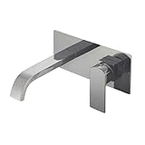 IMPALLI Waschtischarmatur Bad Einbauarmatur Bad Waschbecken mit einzigartiger Platte und Box Einfache Installation Wasserhahn Waschbecken Bad Chrom Finish Serie 21/23