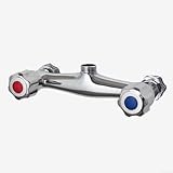 Badezimmer Duscharmatur Bar mit Doppelauslass Messing Ventil 1/2 Zoll Wasseranschlüsse Chrom Finish Anti-Reflux Rückschlagventil für Moderne Hausrenovierung