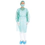 FRANZ MENSCH 50 Stück Hygostar Schutzset PP, Karton, grün, 5-teilig, Schutzset, Schutzkittel, Baretthaube