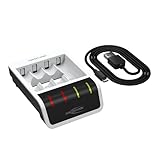 ANSMANN Akku-Ladegerät für je 1-4 NiMH AA oder AAA Akkus - Automatik Batterieladegerät mit Perfect-7-Ladetechnologie, Einzelschachtüberwachung und Repair-Modus - Comfort Smart