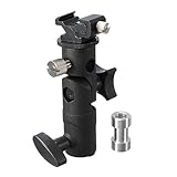 KONTONTY 2St Halterung für Blitzständer Taschenlampe Halterung taschenlampenhalterung lampenstativ Blitzlichtständer Blitzhalter für Lichtstativ DSLR Kamera blitzhalterung Black