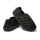 JOMIX Hausschuhe für Herren, elegant, bequem, Mokassins, Winter, weich und warm, für Herren, Schwarz , 42 EU