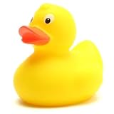Duckshop I Badeente Malina Gelb – Der Klassiker unter den Quietscheenten I Quietscheentchen I L: 8,5 cm I Geschenk Kinder I Geschenk Sammler
