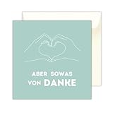 Generisch Premium Dankeskarte, Dankeschön Grußkarte, zum Abschied, für Hochzeiten, Freund, Freundin, Familie, Kollegen - stylische Grußkarte Sowas von Danke, quadratisch mit Umschlag