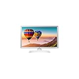 LG Electronics 24TN510S- WZ 60 cm (24 Zoll) Smart TV Monitor HD 1366x768 16:9 DVB-T2/C/S2 WLAN Miracast 10W 2X HDMI 1.4 1x USB 2.0 optisch, LAN RJ45 VESA 75x. 75, Weiß