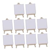 Lurrose 10er Set Mini Staffelei Mit Leinwandpaneelen Für Malen Basteln Und Zeichnen Ideal Als Und Für Kreative Lernaktivitäten Für