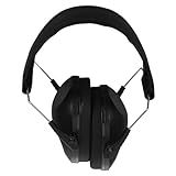 Alipis Gehörschutz Kapselgehörschutz mit Geräuschreduzierung Leichter Industrie Ohrenschützer für Werkstatt und Schlaf Schwarzer Lärmschutz Ohrenschutz mit Kopfband