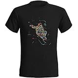 Strips Skater Skateboard Board Skate Dude T-Shirt Black Graphic Tee Mens Shirt XXL