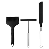 Opdestn Silikon Pfannenwender | Silicone Teigschaber Set Für Pfannkuchen Küchenhelfer | Lebensmittelechtes Küchenwerkzeug für Pfannkuchen Frühstück Burger Frittieren Backen Haushalt