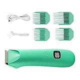 Rasierer für Körperpflege, für Männer, Pflegegerät mit digitaler Anzeige und geringem Lärm, Körperhaartrimmer für Männer | für Intimzonen, Schambein, Rücken, Achseln, Brust, Arme, Beine