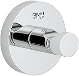 GROHE Essentials - Bademantelhaken (robuster Haken, langlebige und pflegeleichte Chromoberfläche, einfache Montage), chrom, 40364001