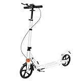 Faltbarer Scooter Verstellbares Tragbarer Erwachsenen-Kinder-Roller Cityroller mit Kotflügel Handbremse für Schüler, Jugendliche und Erwachsene geeignet