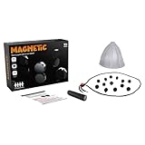 Magnetisches Schachspiel tragbar mit 20-40 Magnet für Reisen und Camping. Mit magnetischen Steinen als Geschenk für Kinder ab 9 bis 14 Jahren. Enthält Puzzle Checkers Spiel in geometrischen Formen.