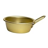 KICHOUSE 1Stk Schüssel Reiswein schicke Schale traditionelle Schalen koreanische Servierschüsseln Geschirr suppenschalen suppenschüsseln Schale mit Henkel Grillschale Aluminium Golden