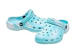 2SHOE Clogs und Mules für Kinder, Mädchen, Unisex, Kinder-Sandalen, rutschfest, Klassische Clogs, Türkis, 33/34 EU