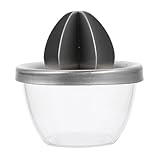 Housoutil Manueller Entsafter aus Edelstahl 304 Kompakte Saftpresse mit Auffangbecher Praktische Handpresse für Zitrusfrüchte und Reisen