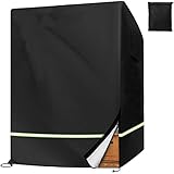 Strandkorb Schutzhülle mit Belüftungsöffnungen und Reflektierende Streifen, Wasserdicht, Winddicht UV-Beständiges, 210D Oxford Gewebe Schutzhülle für Strandkorb (135x105x175/140cm)