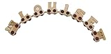 Fun World Toys® Personalisierte Holzbuchstaben mit Zug, 6 Buchstaben, Namenszug